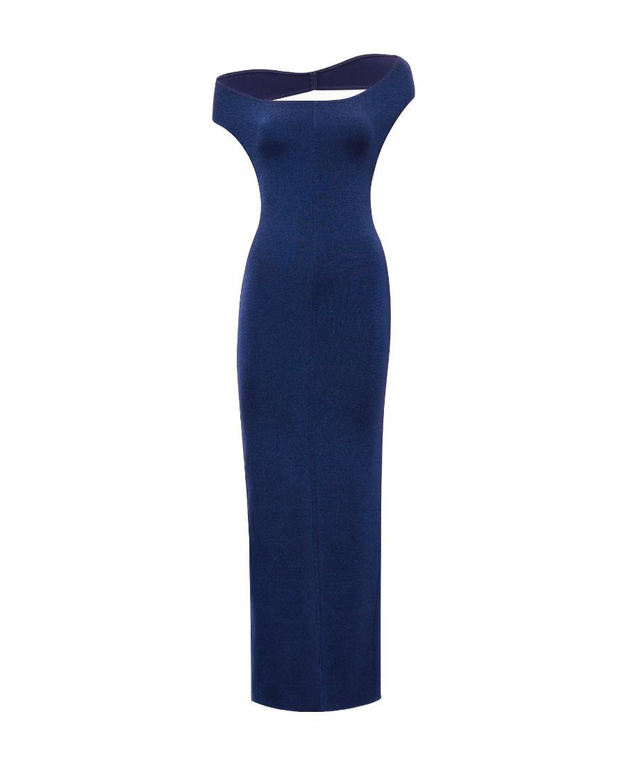 ALAÏA Midi Gown In Blue Product Image