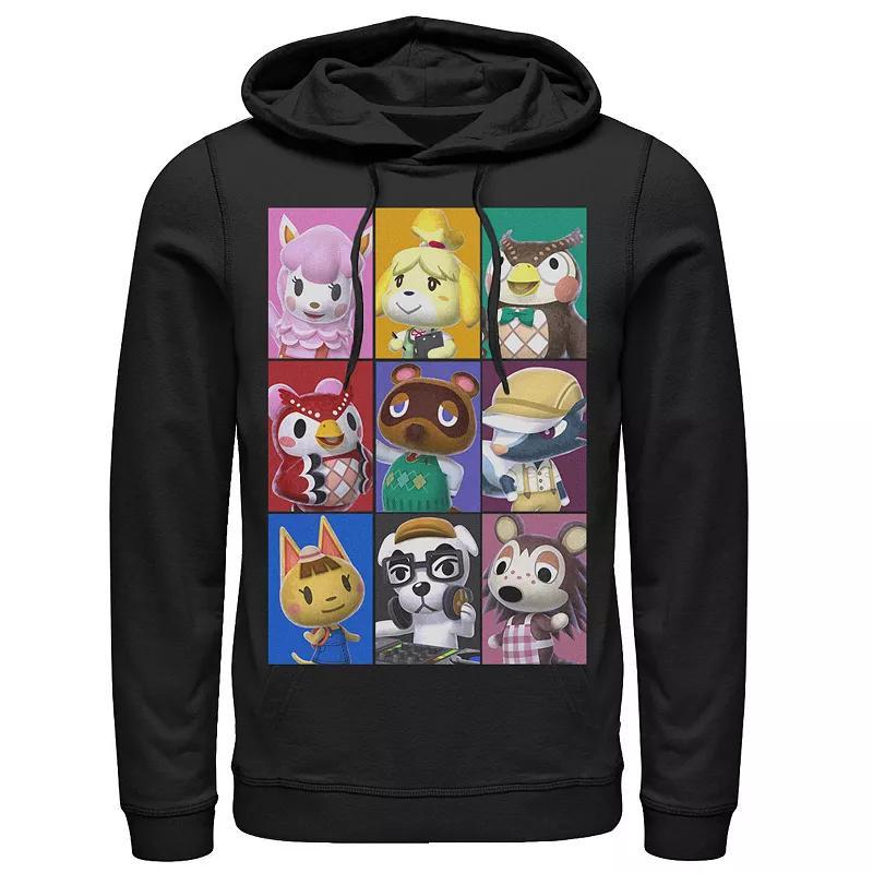 Mens Nintendo Animal Crossing Towns Folk Yearbook Photo Style Poster Hoodie Product Image