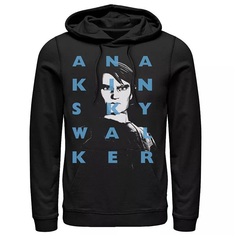 Mens Star Wars: Clone Wars Anakin Skywalker Text Overlay Hoodie Product Image