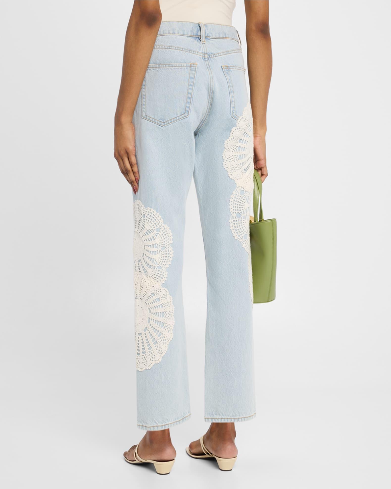 The Crochet Vertical Crop Jeans Product Image