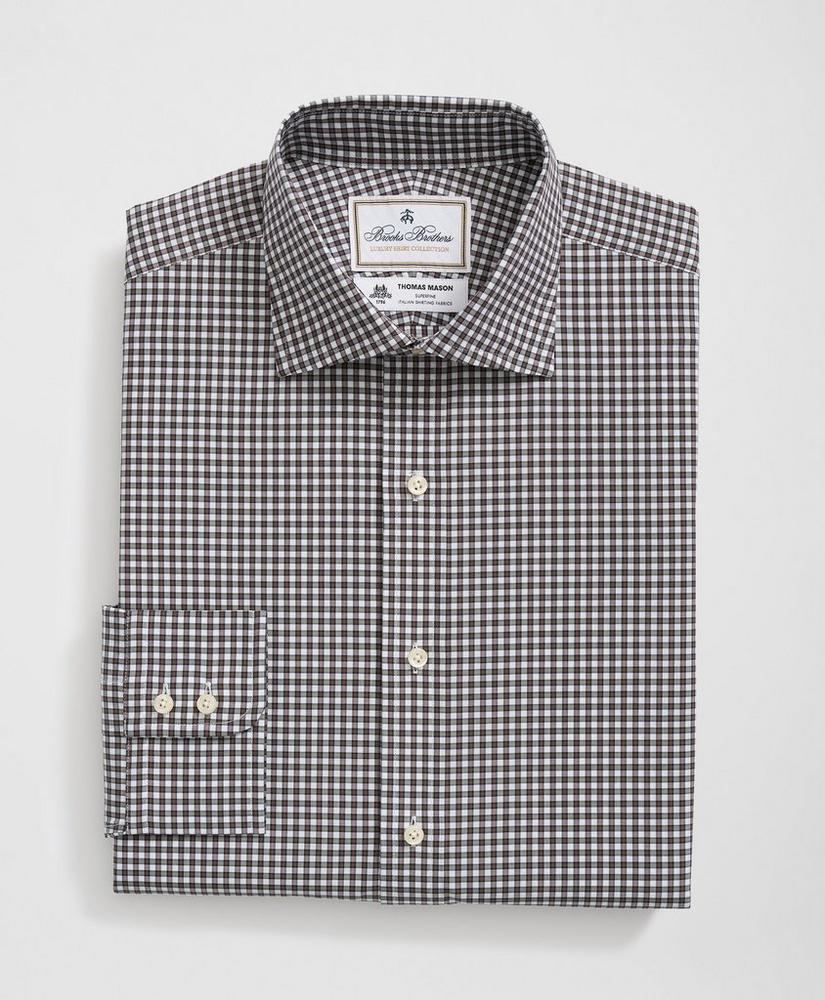 Brooks Brothers X Thomas Mason® Cotton English Collar, Checked Dress Shirt Product Image