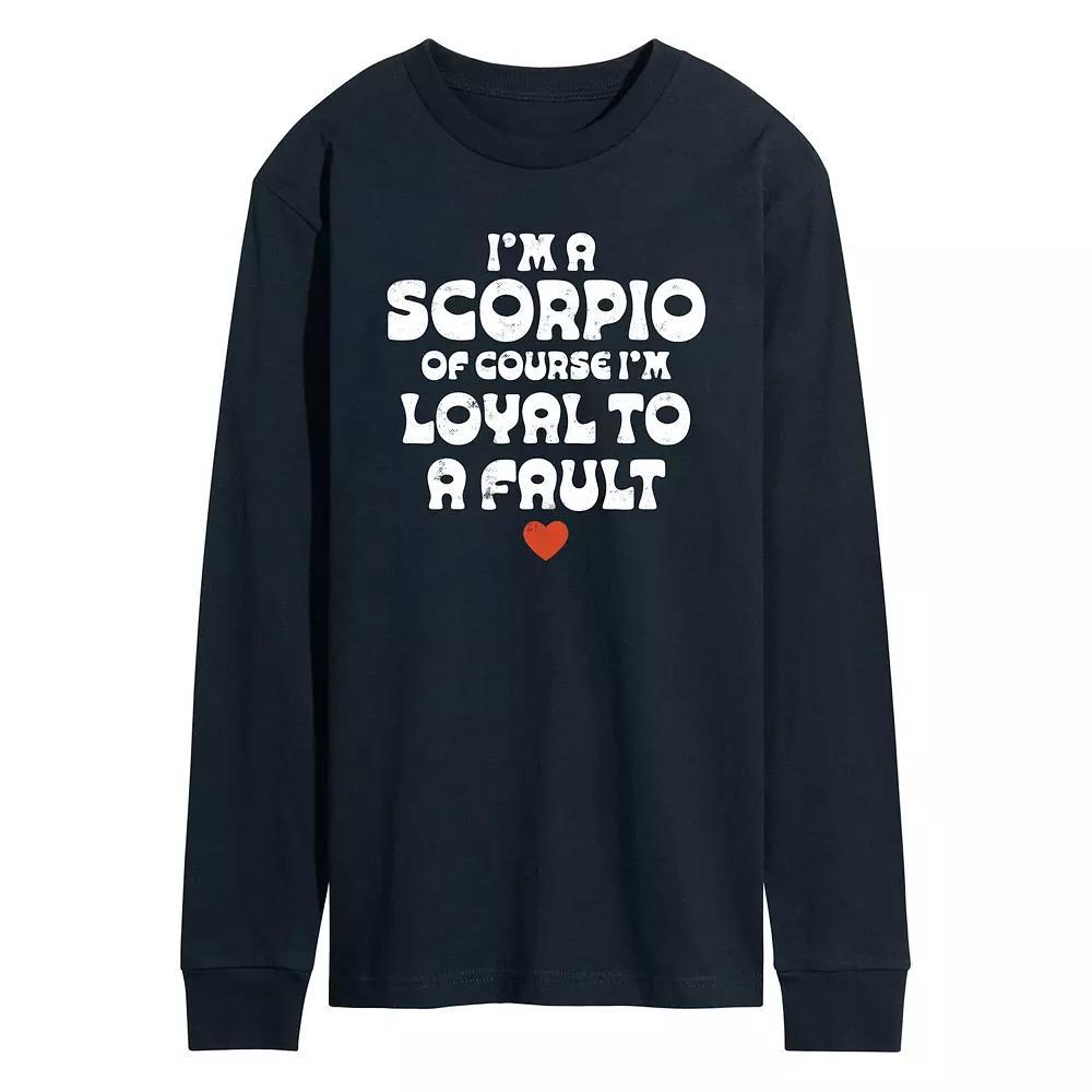 Men's I'm A Scorpio Loyal To A Fault Long Sleeve Graphic Tee,  Product Image