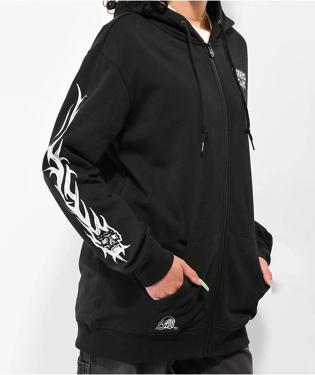 Lurking Class by Sketchy Tank Black Zip Hoodie Product Image