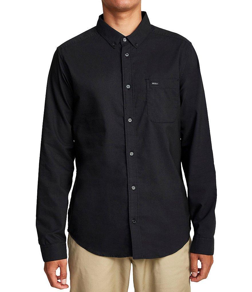 RVCA Long Sleeve That'll Do Stretch Solid Oxford Shirt Product Image