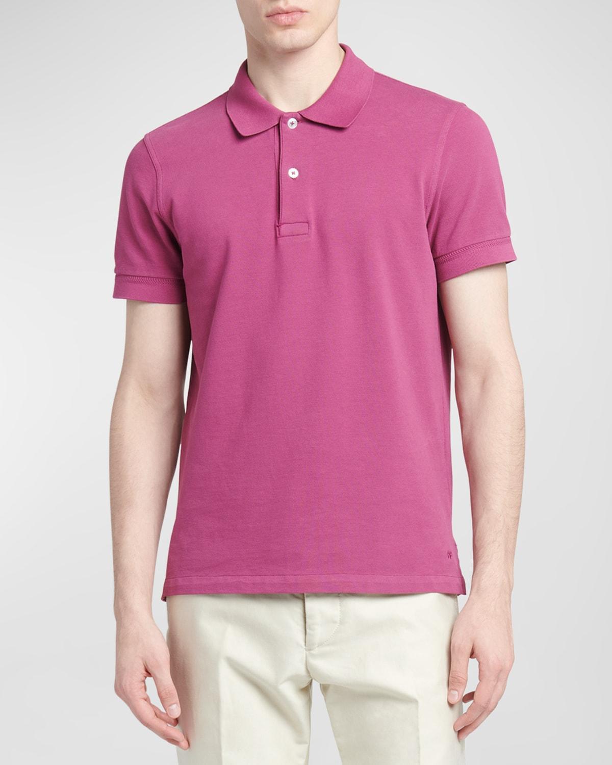 Mens Cotton Pique Polo Shirt Product Image