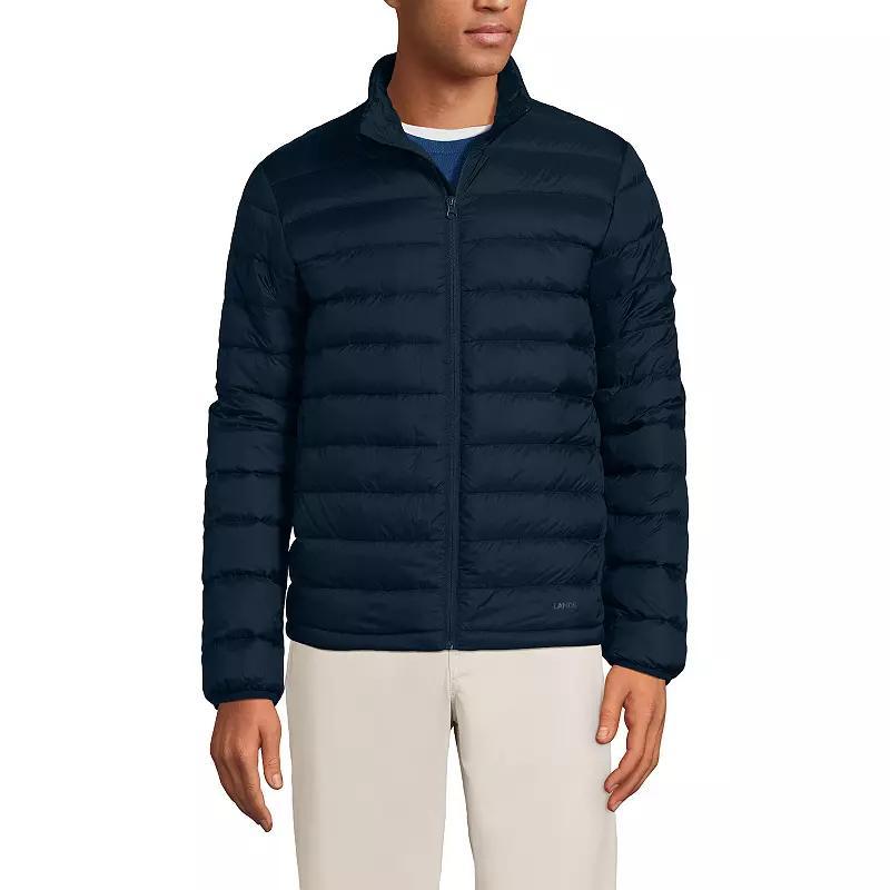 Men's Lands' End Wanderweight Down Mockneck Puffer Jacket,  Product Image