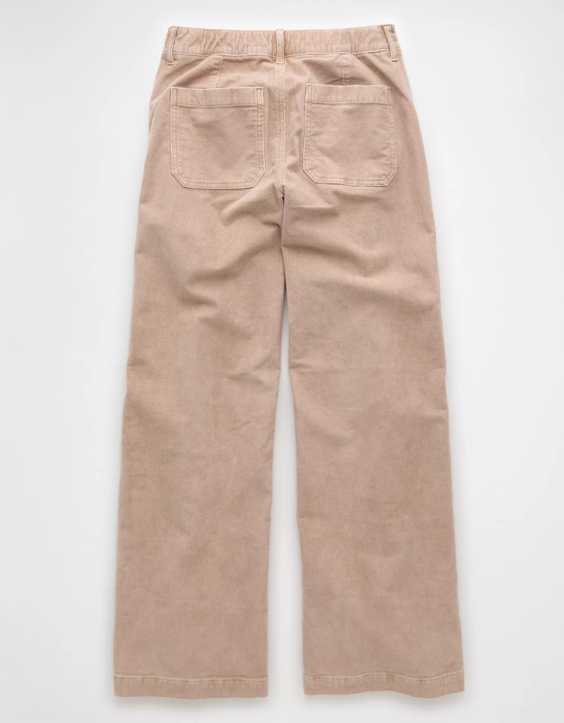 AE Stretch Corduroy Low-Rise Baggy Wide-Leg Pant Product Image