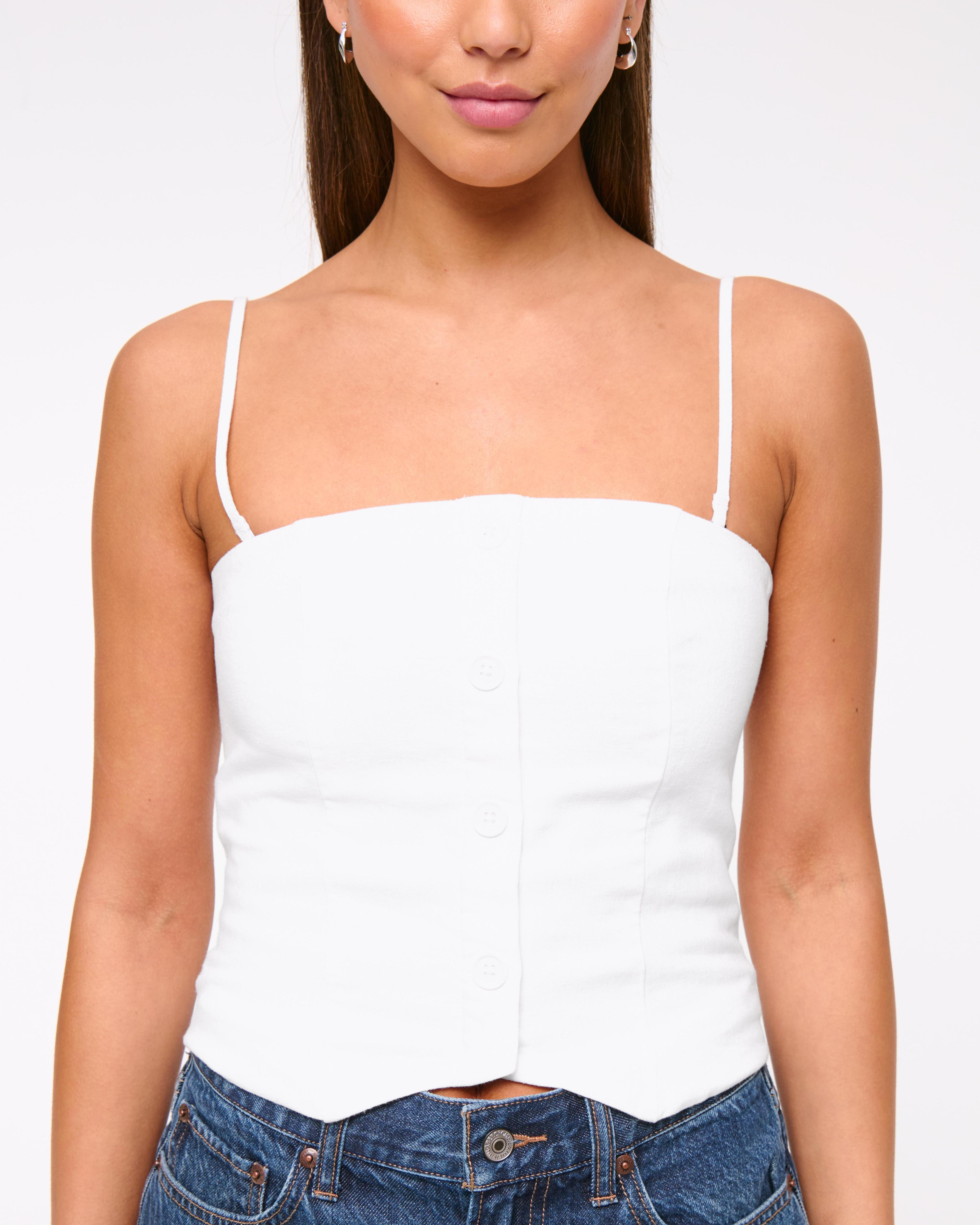 Strapless Cropped Vest Top Product Image