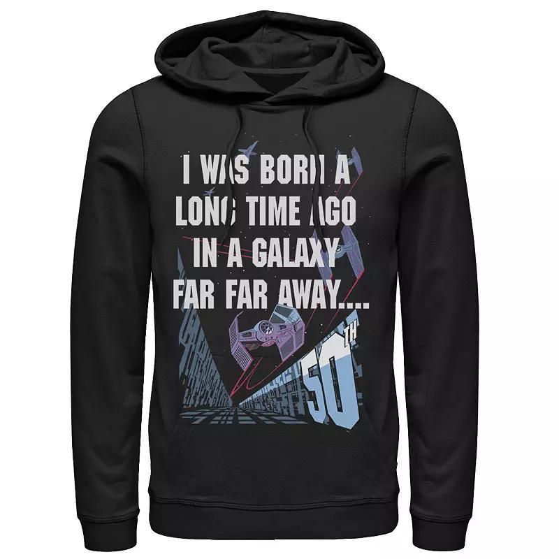 Men's Star Wars I Was Born A Long Time Ago 50th Birthday Portrait Hoodie, Boy's, Size: XXL, Black Product Image