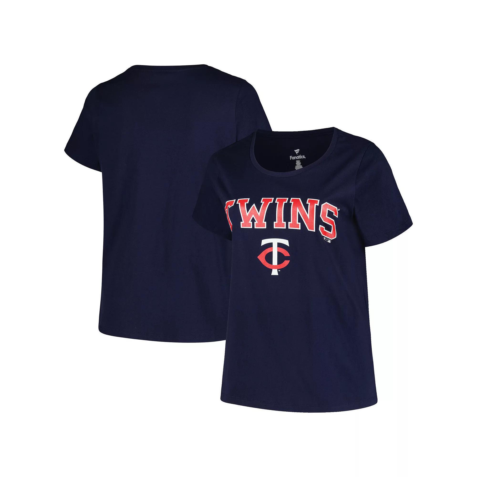 Women's Profile Navy Minnesota Twins Plus Size Arch Logo T-Shirt, Size: XL, Blue Product Image