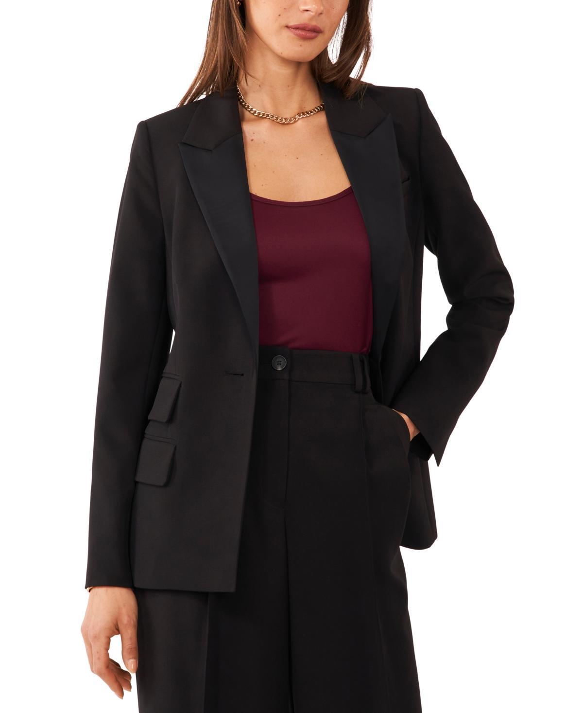 1.state Womens Straight-Fit One-Button Tuxedo Blazer Product Image