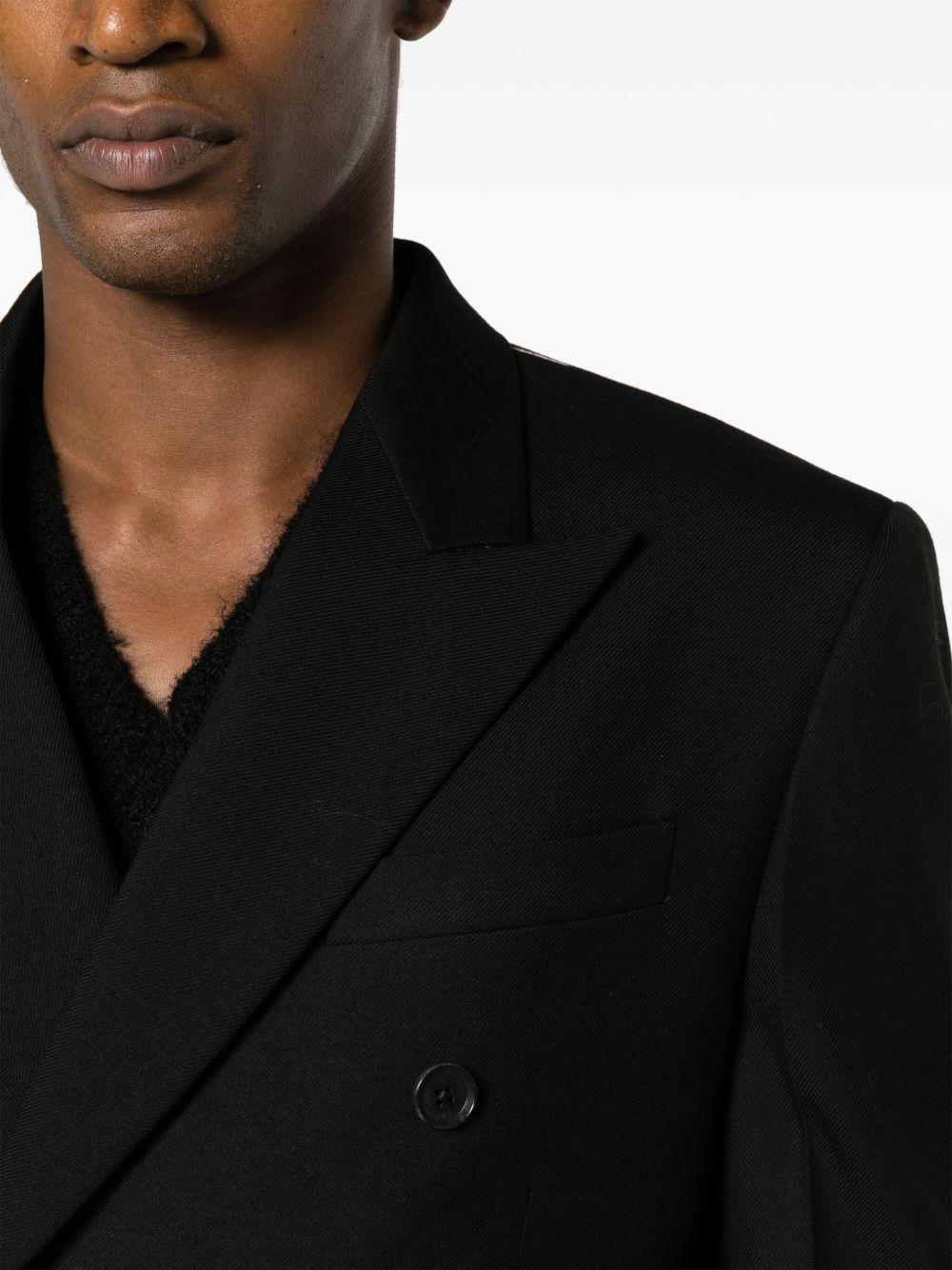 double-breasted virgin wool blazer Product Image