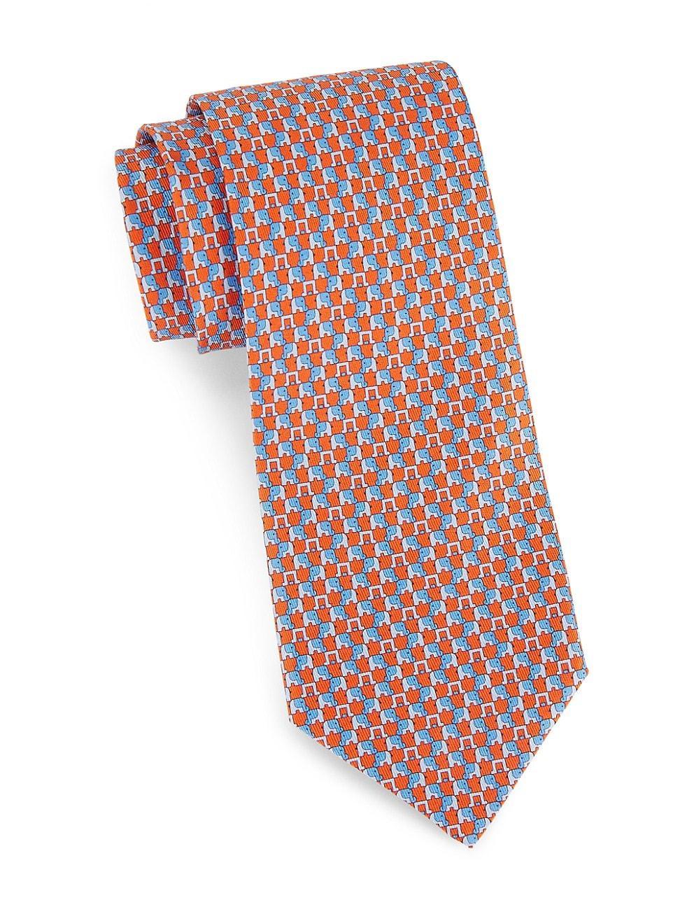 Mens Vito Elephant Silk Tie Product Image