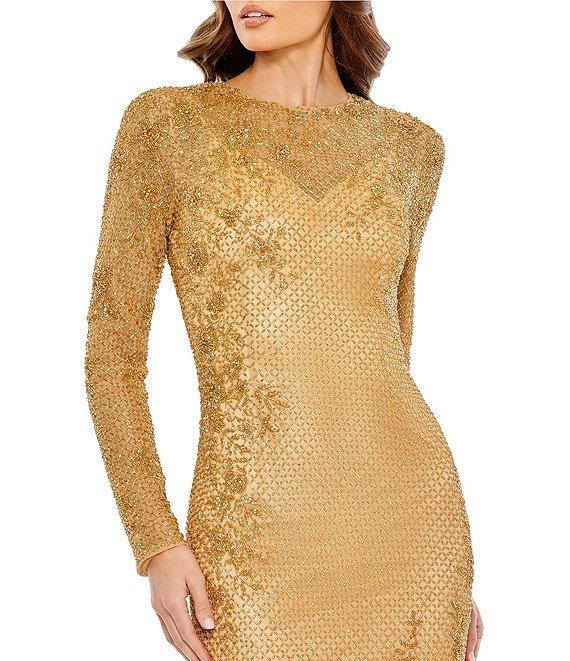 Mac Duggal Long Sleeve Embellished Gown Product Image