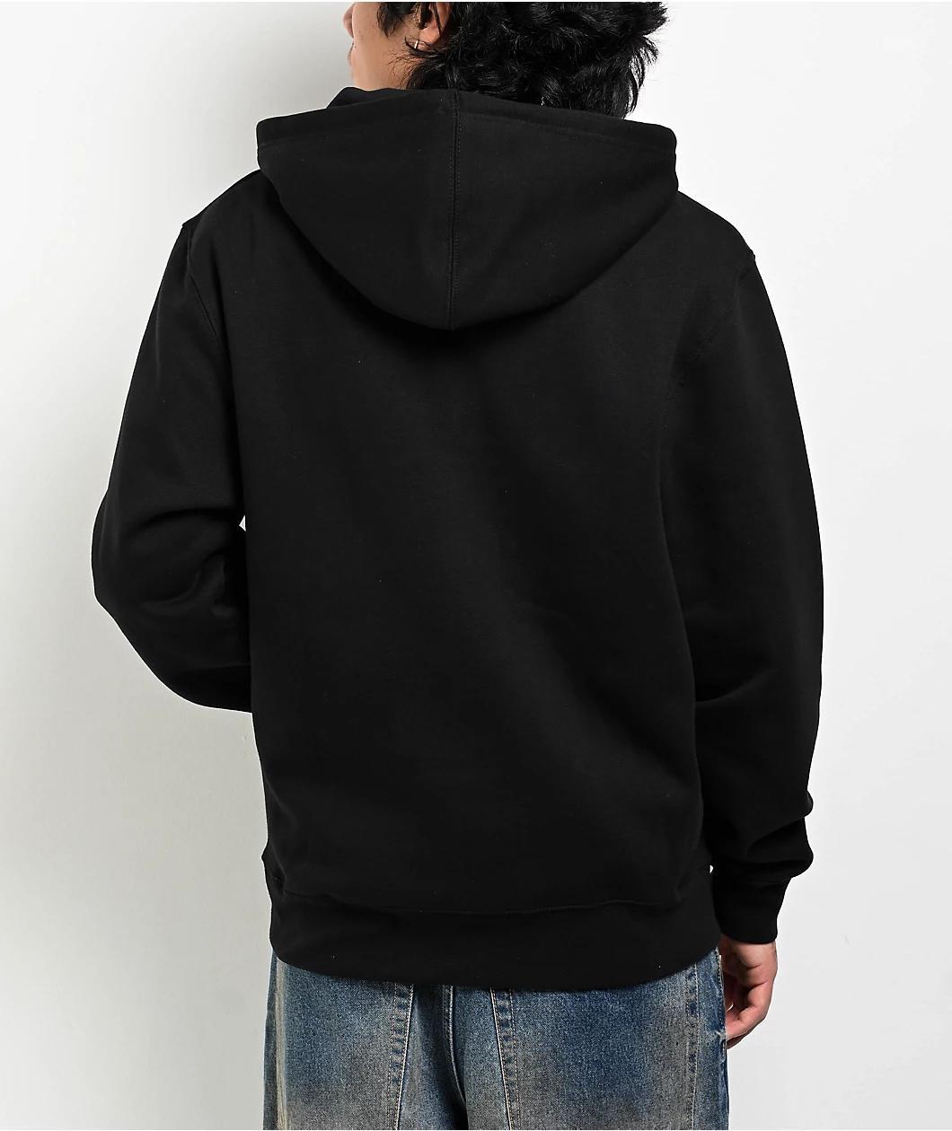 Pro Club Heavyweight Fleece Black Zip Hoodie Product Image