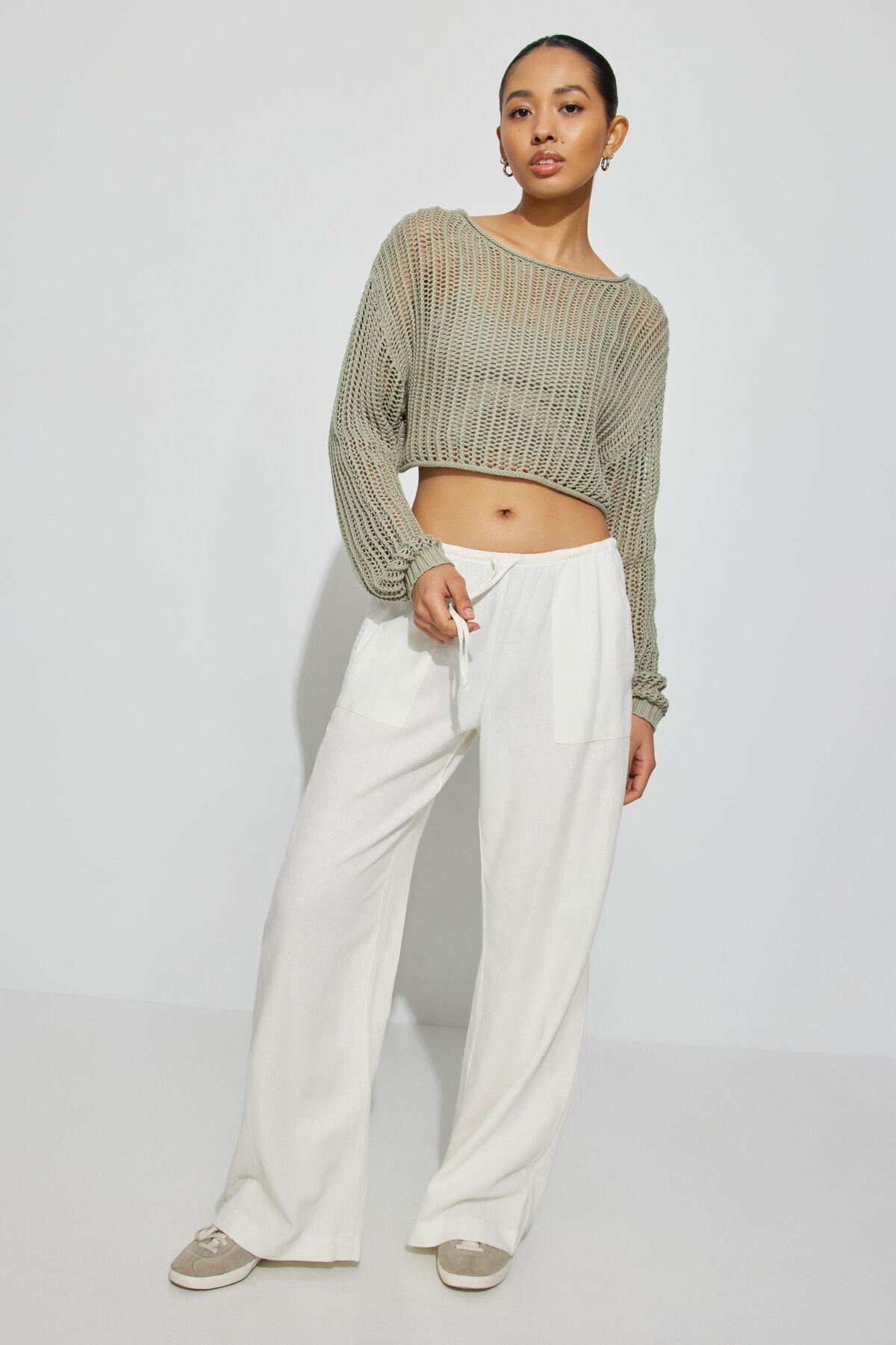 Millie Linen Pull-On Pants Product Image