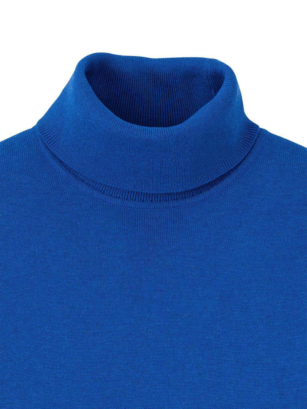 Supima Cotton Turtleneck - Blue Product Image
