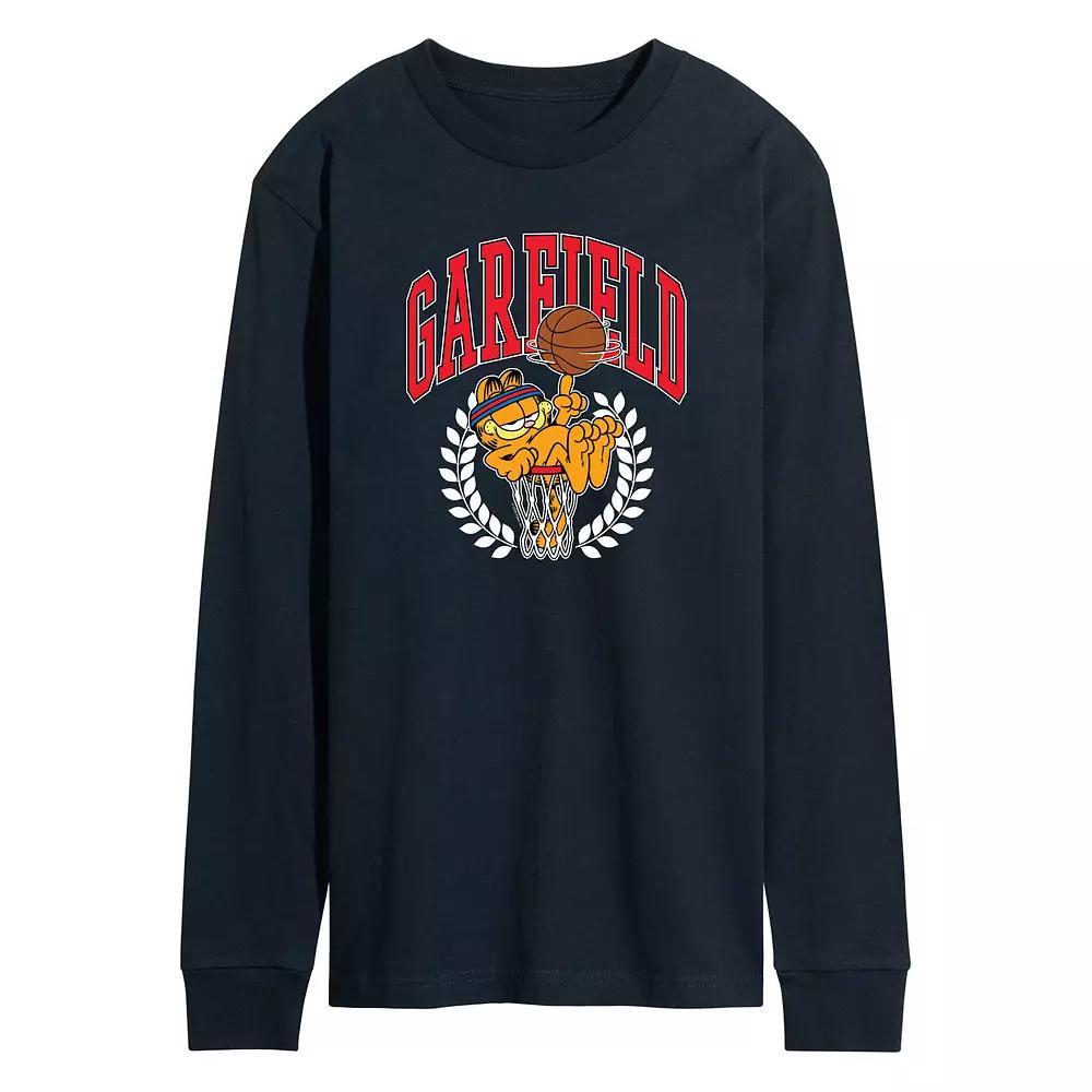 Men's Garfield Basketball Long Sleeve Graphic Tee,  Product Image
