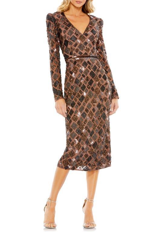 Womens Sequined Midi-Dress Product Image