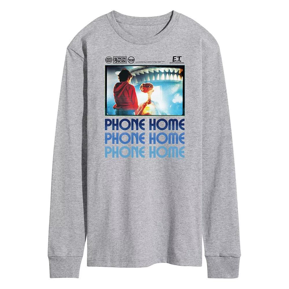 Men's ET Phone Home Long Sleeve Tee, Size: Medium, Gray Product Image