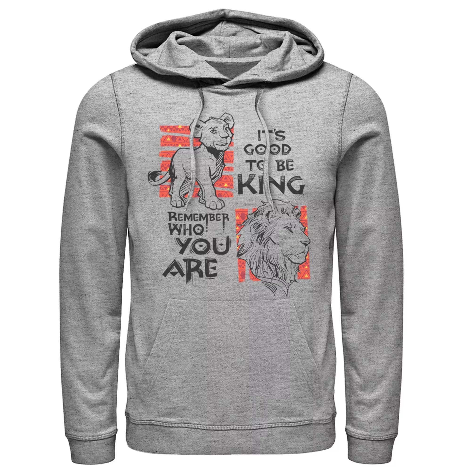 Disney's Lion King Good To Be King Men's Hoodie, Size: XXL, Athletic Grey Product Image