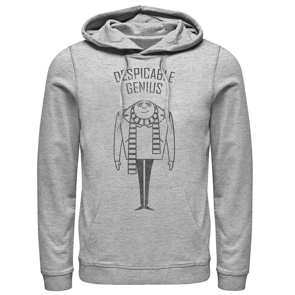 Men's Despicable Me Minions Gru Despicable Genius Portrait Outline Pullover Hoodie,  Product Image
