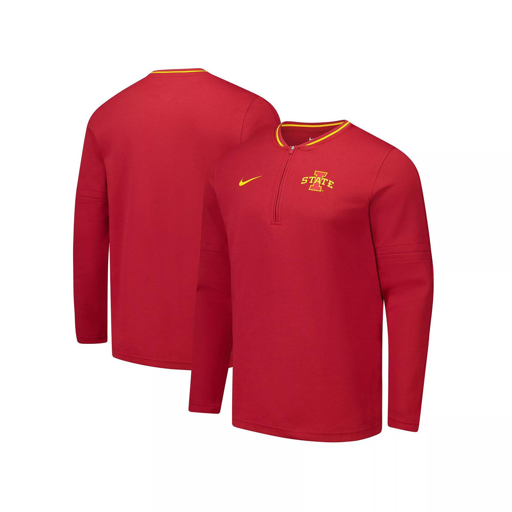 Men's Nike Cardinal Iowa State Cyclones Coaches Quarter-Zip Jacket, Size: XL, Red Product Image