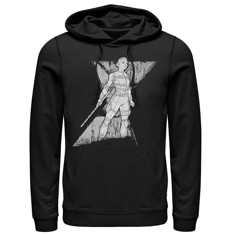 Men's Marvel Black Widow Yelena Sketch Logo Hoodie,  Product Image
