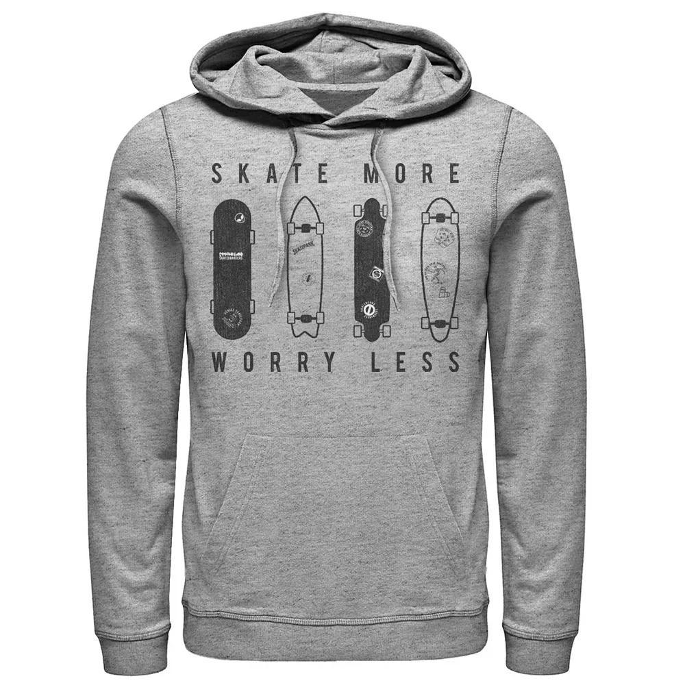 Men's Skate More Worry Less Skateboard Lineup Sketch Hoodie,  Product Image