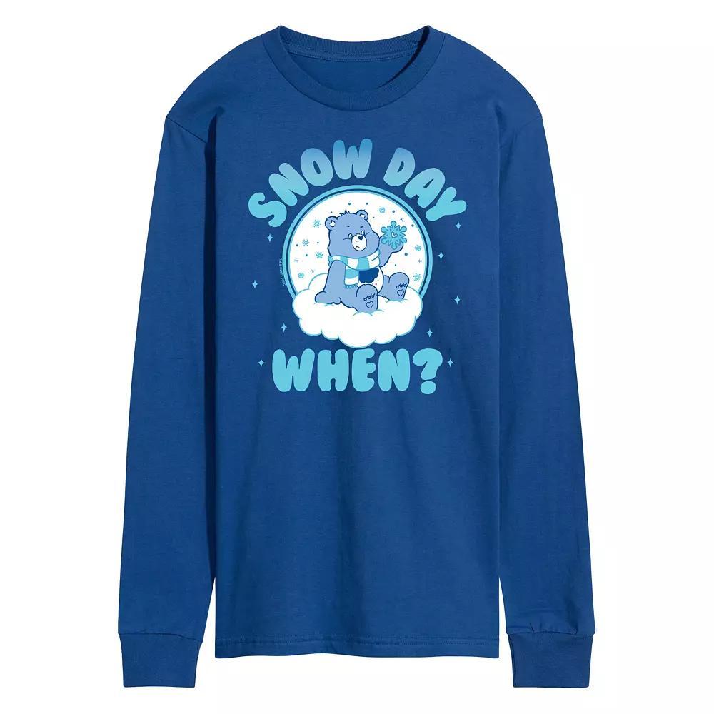 Men's Care Bears Snow Day When Long Sleeve Graphic Tee,  Product Image
