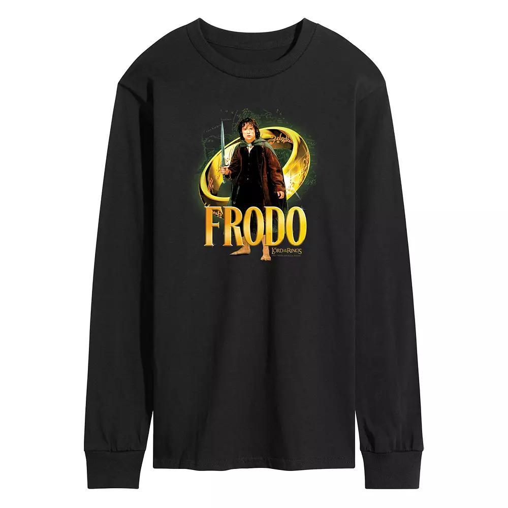 Men's Lord Of The Rings Frodo Baggins Ring Long Sleeve Graphic Tee,  Product Image
