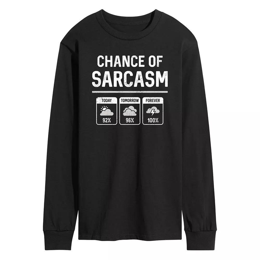 Men's Chance Of Sarcasm Forecast Long Sleeve Tee,  Product Image