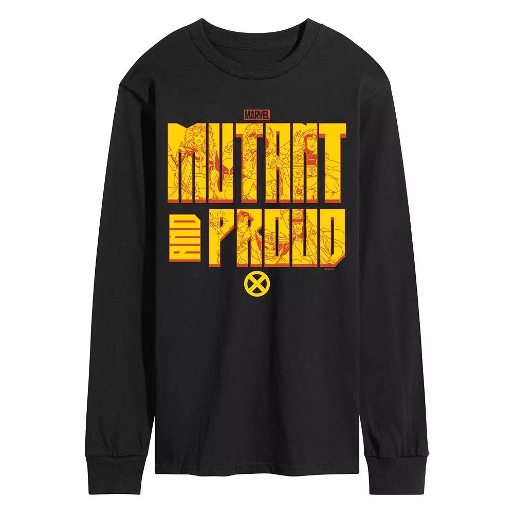 Men's Marvel X-Men Mutant and Proud Long Sleeve Graphic Tee,  Product Image
