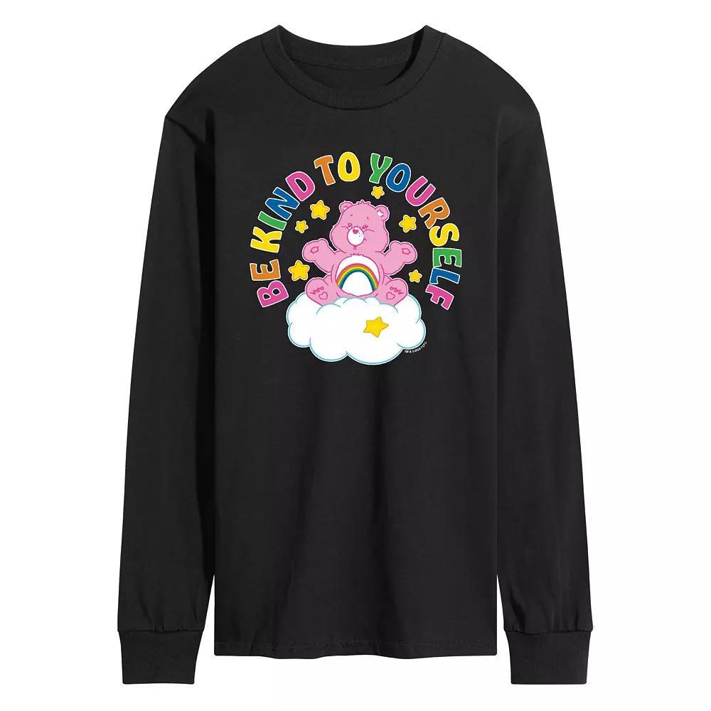 Men's Care Bears Be Kind To Yourself Long Sleeve Graphic Tee,  Product Image