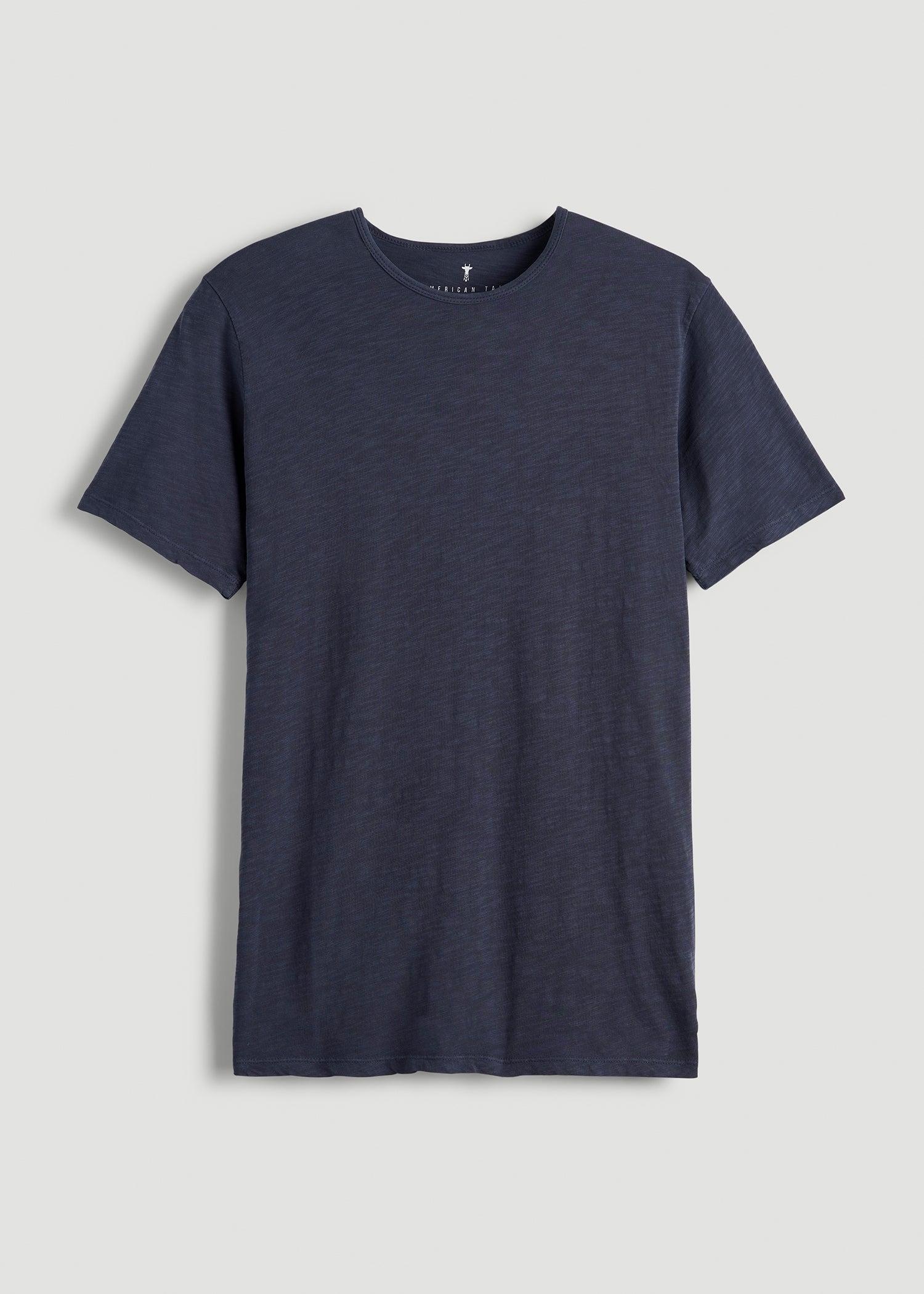 REGULAR-FIT Slub Tee for Tall Men in Navy Male Product Image