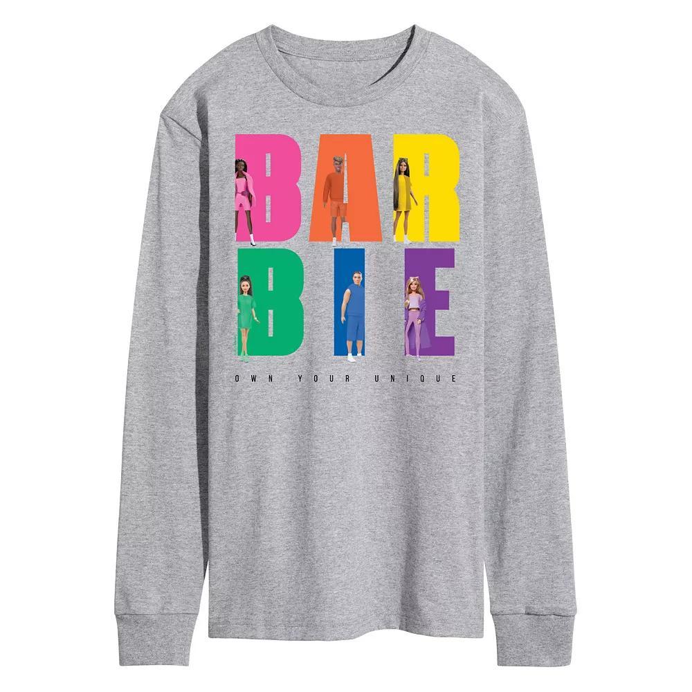 Men's Barbie Own Your Unique Long Sleeve Graphic Tee,  Product Image