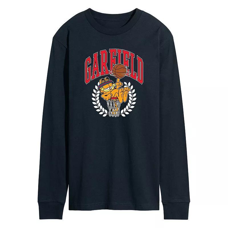 Men's Garfield Basketball Long Sleeve Graphic Tee,  Product Image