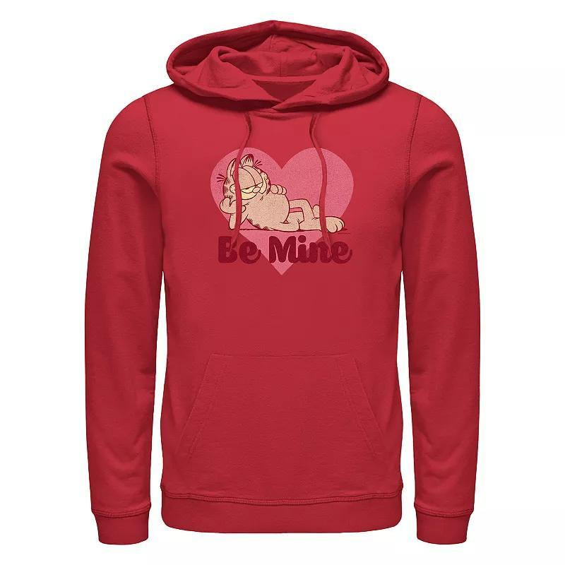 Men's Garfield Be Mine Graphic Hoodie, Size: Small, Red Product Image