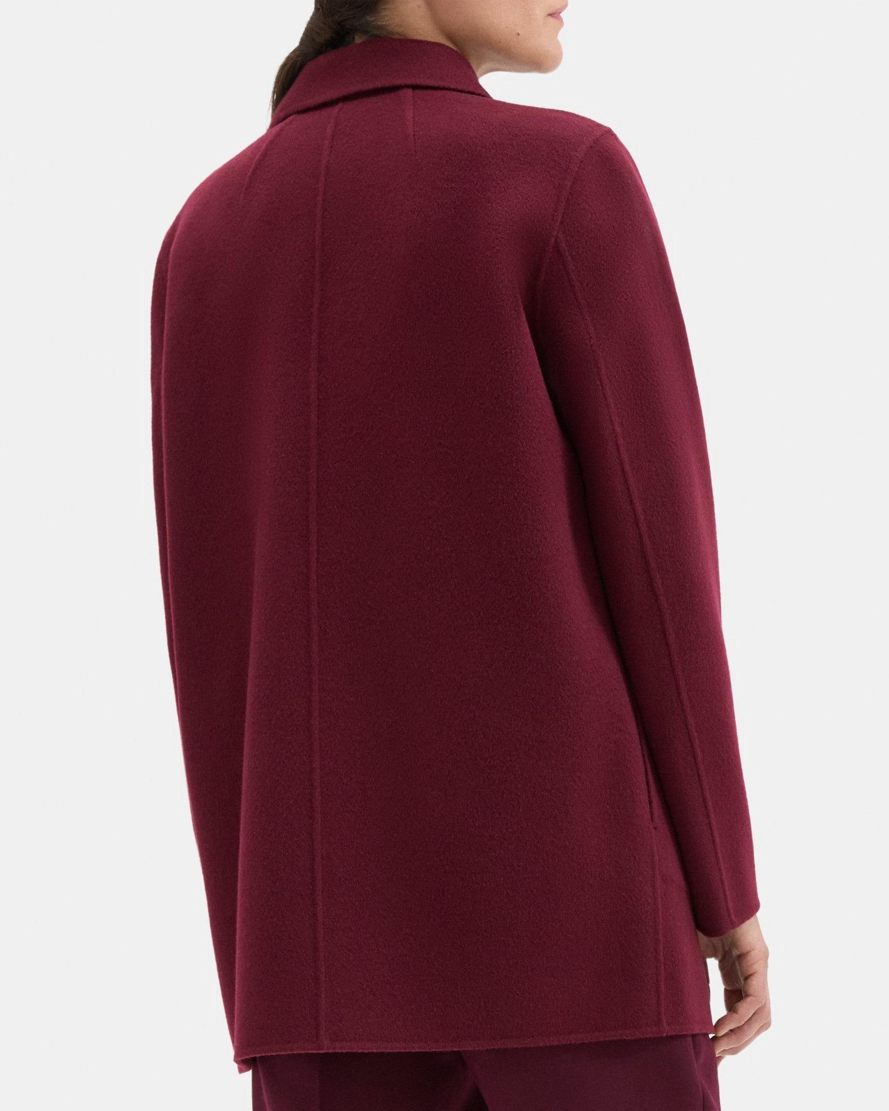 Open Front Coat in Double-Face Wool-Cashmere Product Image