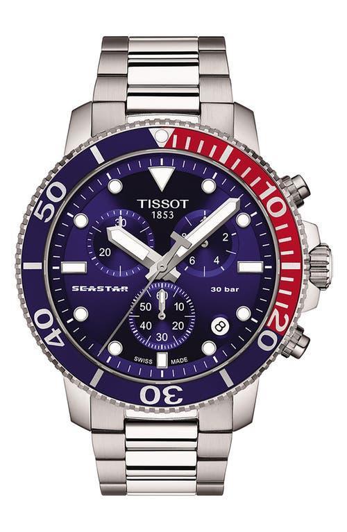 Tissot Mens Seastar 1000 Quartz Chronograph Grey Strap Watch Product Image