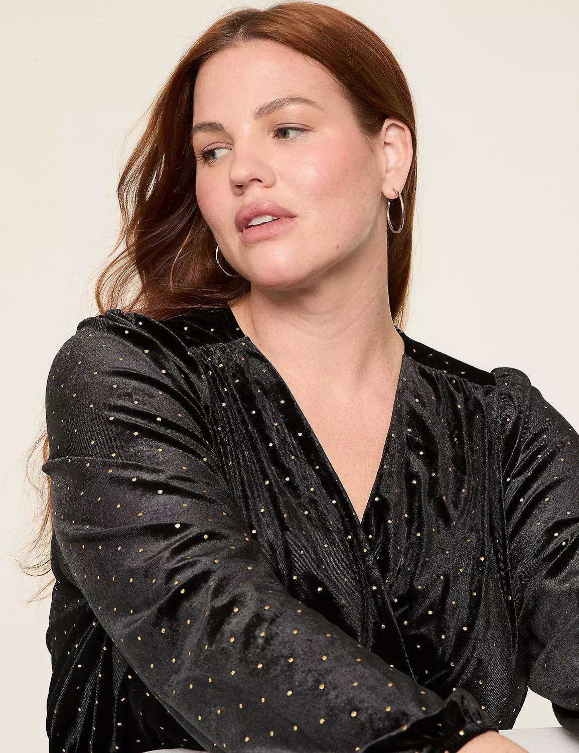 Embellished Velvet Shirred-Shoulder Jumpsuit Product Image