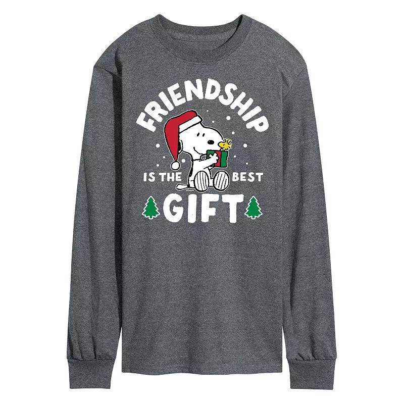Men's Peanuts Friendship Is The Best Gift Long Sleeve Tee,  Product Image