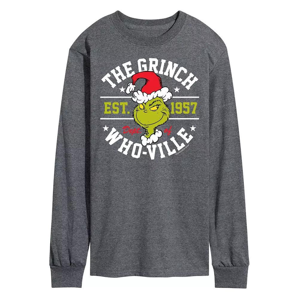Men's Dr. Seuss Grinch Who-ville Long Sleeve Tee,  Product Image
