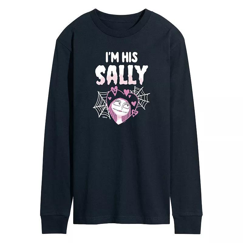 Disneys Nightmare At Christmas Mens Im His Sally Long Sleeve Graphic Tee Blue Product Image