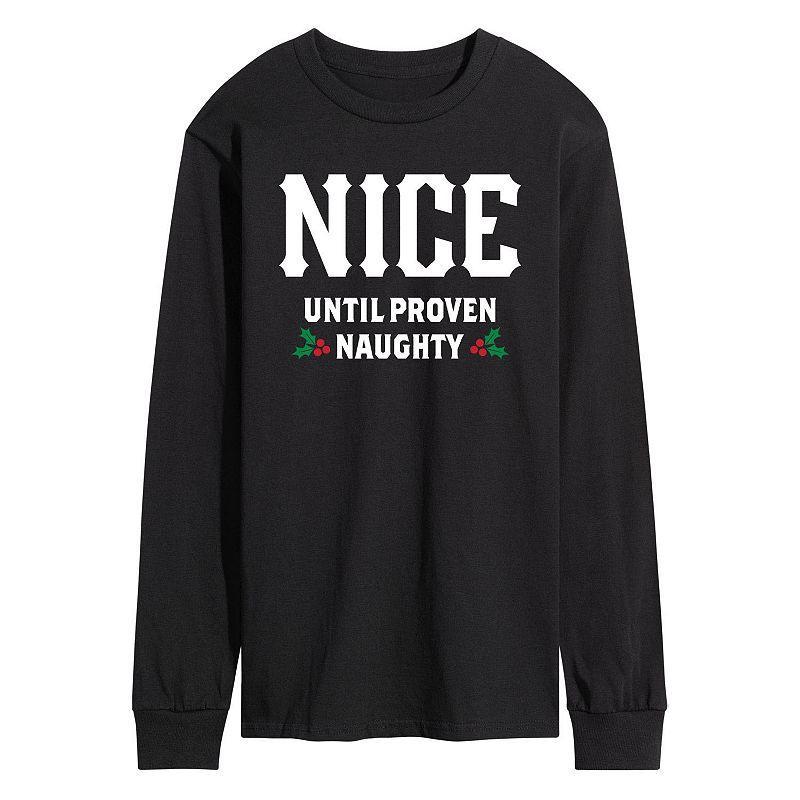Men's Nice Until Proven Naughty Long Sleeve,  Product Image