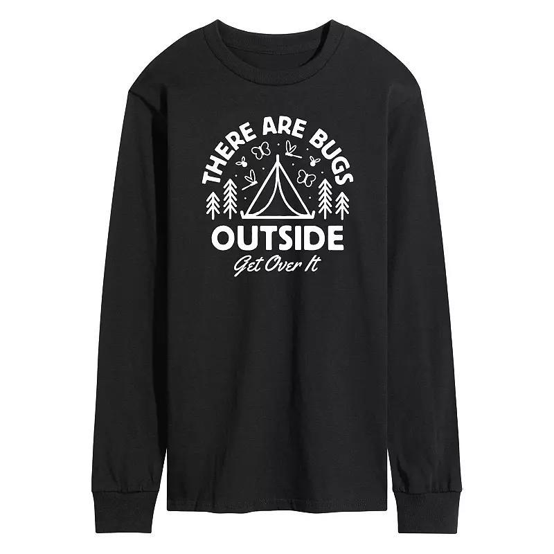 Men's There Are Bugs Outside Get Over It Long Sleeve Tee, Size: XL, Blue Product Image