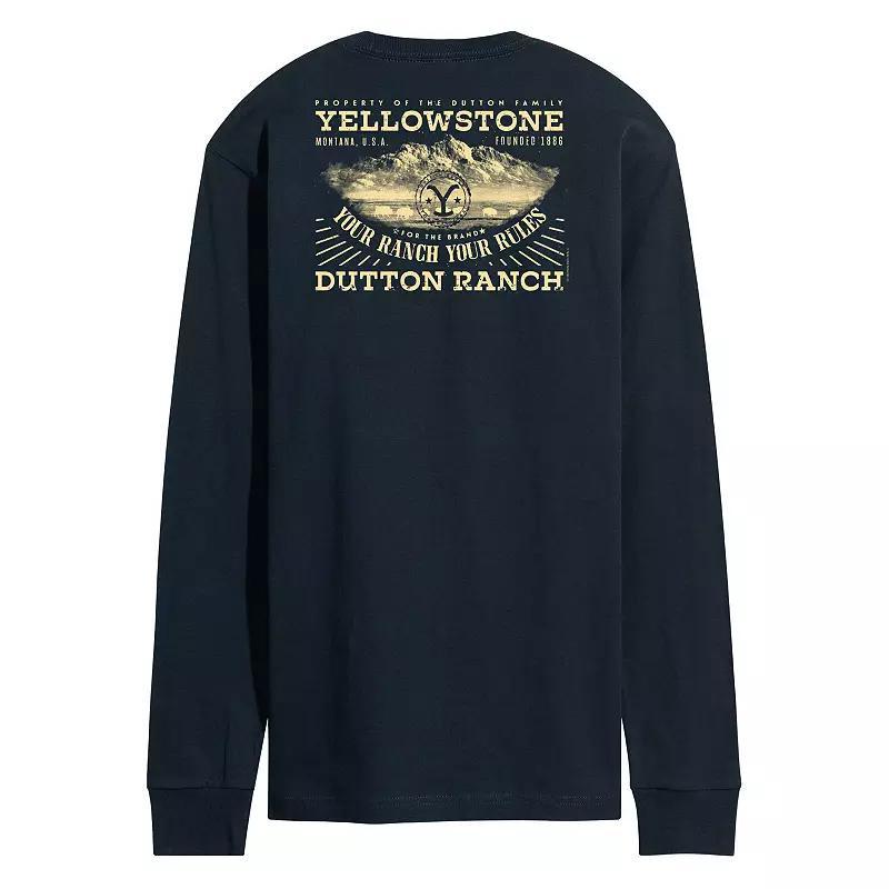 Men's Yellowstone Property Of Dutton Family Long Sleeve Graphic Tee, Size: Large, Black Product Image