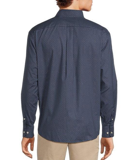 Gold Label Roundtree & Yorke Non-Iron Long Sleeve Geometric Print Poplin Sport Shirt Product Image