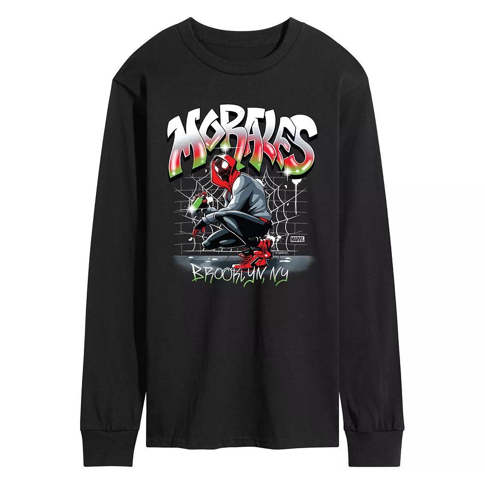 Men's Marvel Spider-Man Miles Morales Long Sleeve Graphic Tee,  Product Image