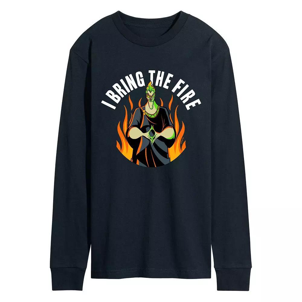 Disney Villains Men's Fire Hades Long Sleeve, Size: Large, Blue Product Image